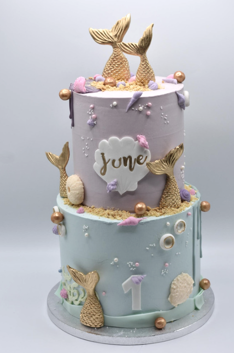 Gâteau cake design anniversaire sirène