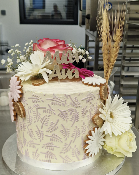 Gâteau cake design fleurs