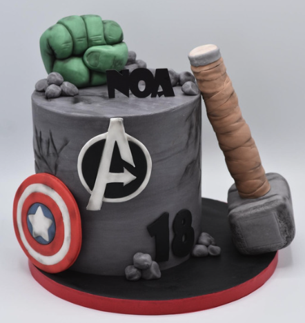 Gâteau personnalisé avengers