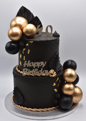 cake design noir et doré