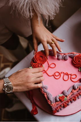 Wedding cake coeur
